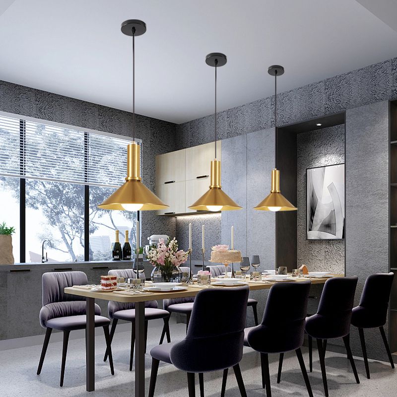 Luminaire pendentif en métal contemporain 1 lumière plafond suspendu plafond