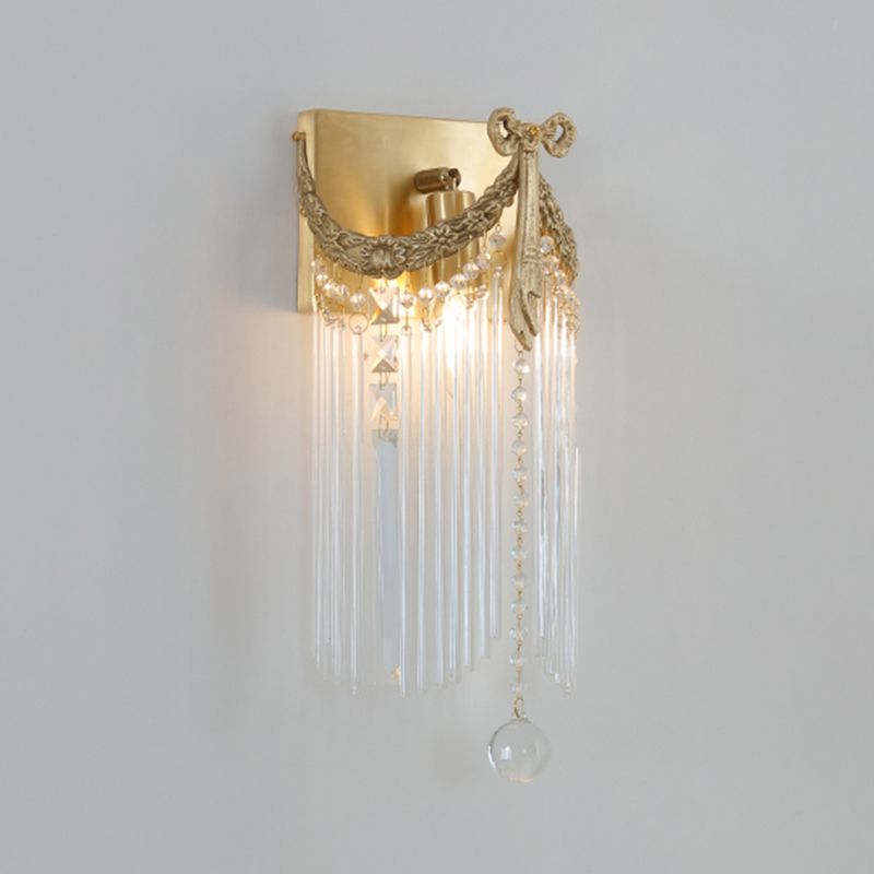 Modern Crystal Shade Wall Lighting Fixtures Gold Wall Lamp for Bedroom