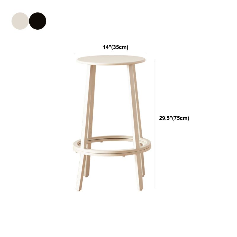 1/2/3 Pieces Industrial Round Bar Table Set Iron Bistro Set with Footrest