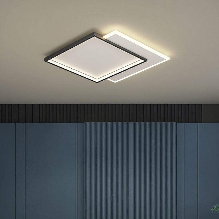 Rectangular Flush Mount Ceiling Light Fixtures for Living Room Study Room