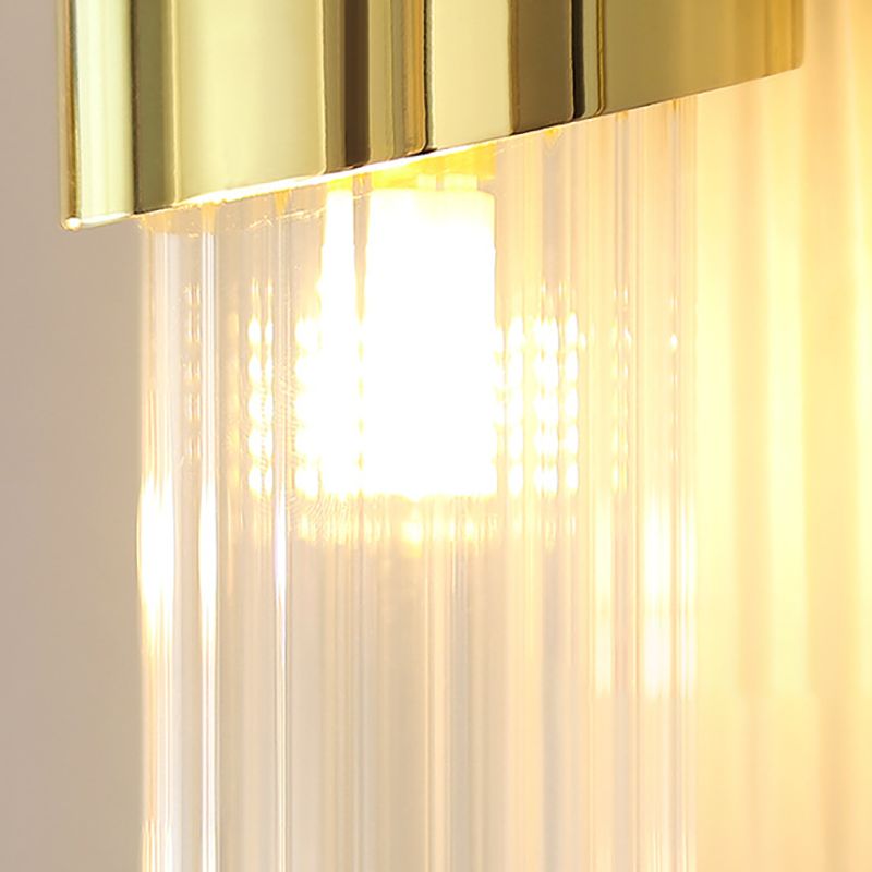 American Style Cylinder Shape Vanity Light with Glass Shade for Shower Room