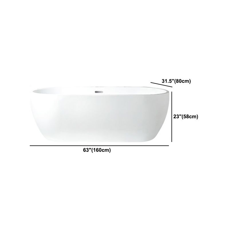 Modern Acrylic Bath Tub Freestanding Matte Finish Bathtub for Home
