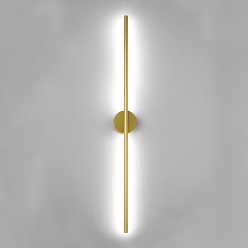 Moderner Stil linearer LED -Wandlampe Metall 1 Lichtwandbeleuchtung in Gold