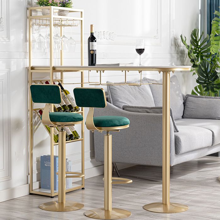 Sintered Stone Top Irregular Shape Bar Table Luxurious Bar Table with Double Pedestal