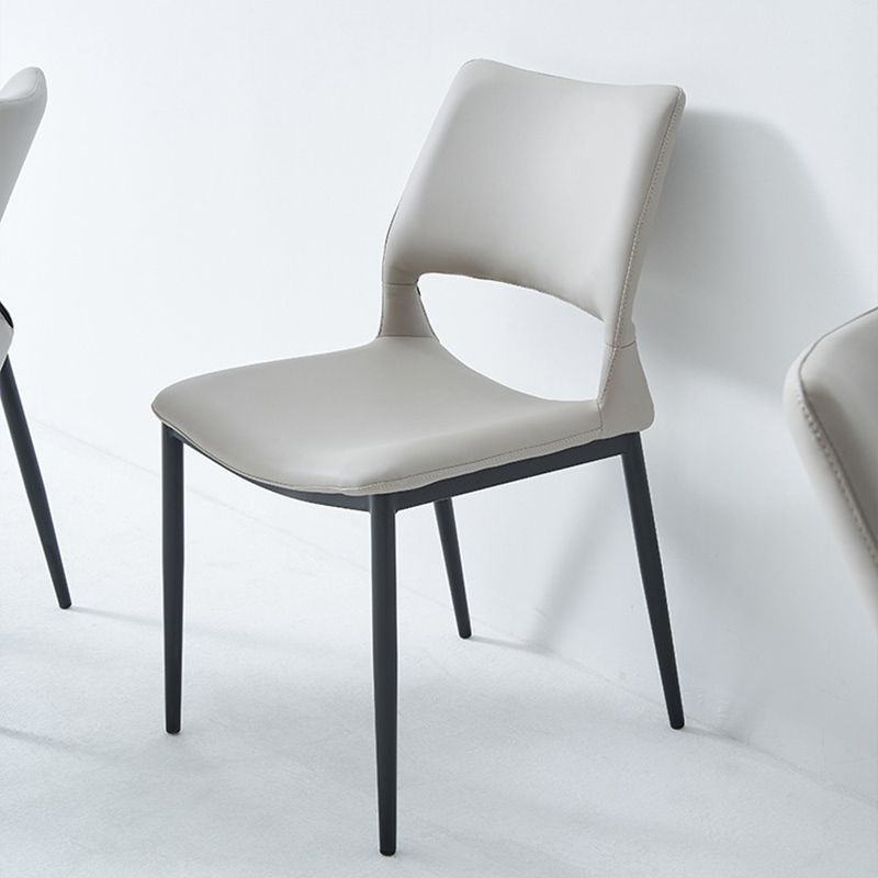 Dining Room Faux Leather Chair Industrial Home Parsons Dining Chair