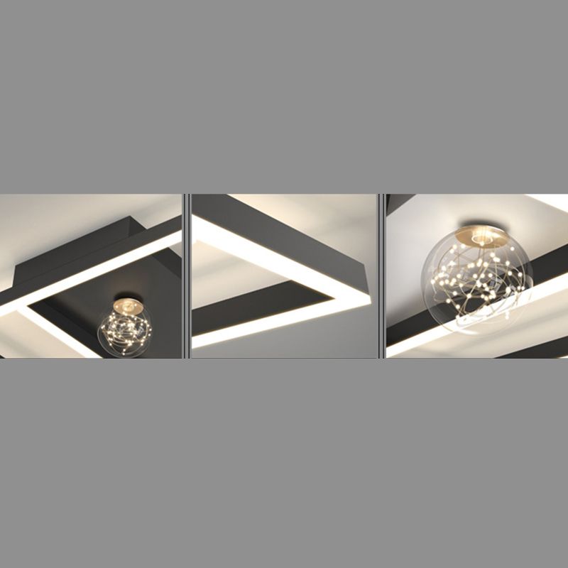 Square Flush Mount Ceiling Light Acrylic Modern Simplicity Flush Mount Ceiling Light for Living Room