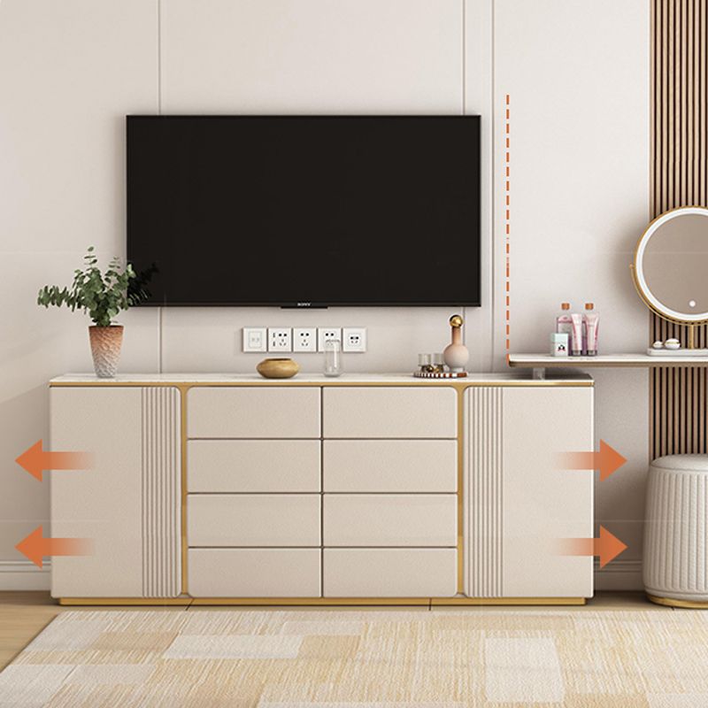 Classic Glam Storage Chest Dresser Stone Dresser with Drawers