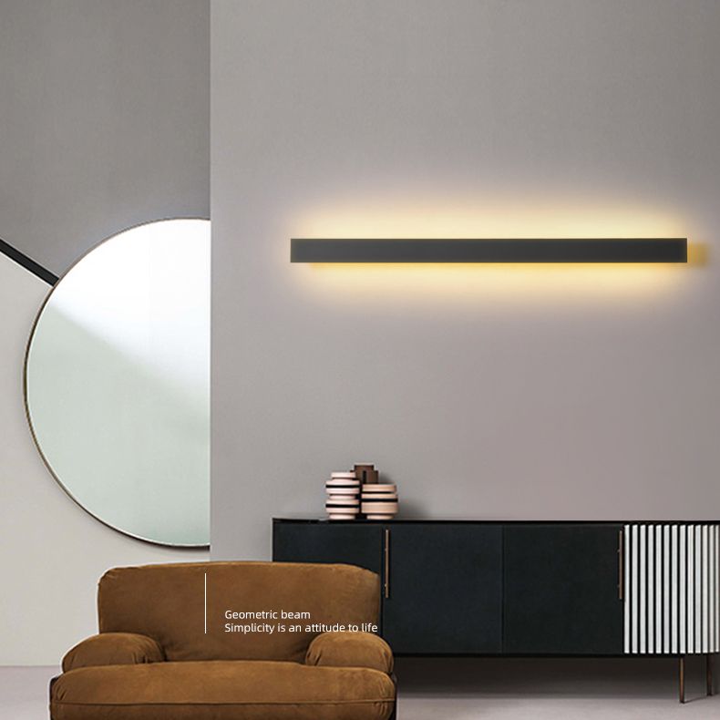 Moderner minimalistischer Stil linearer Wandleuchten Iron 1 leichte Leuchten