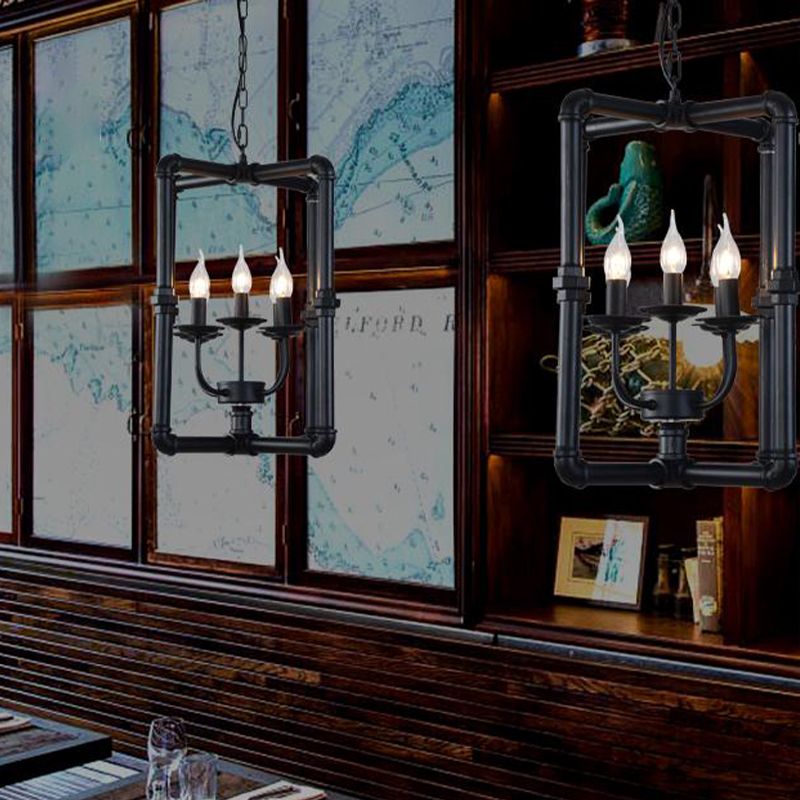 Chandelier en métal en métal.