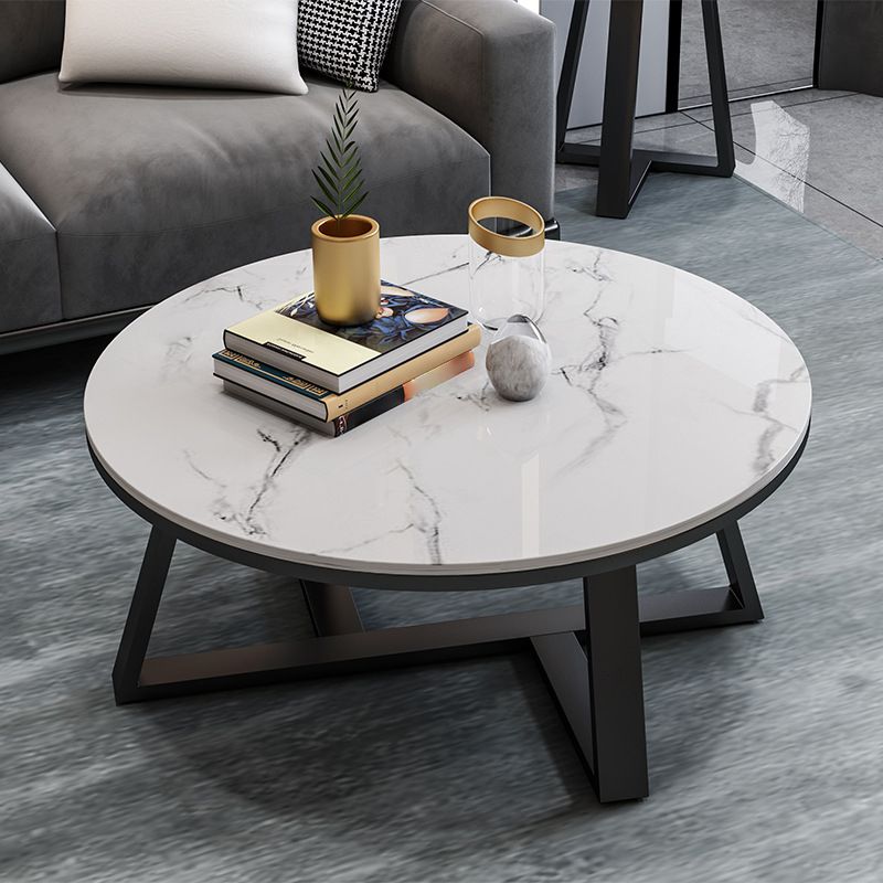 Slate Round Coffee Table Minimalist Round Coffee Table for Living Room