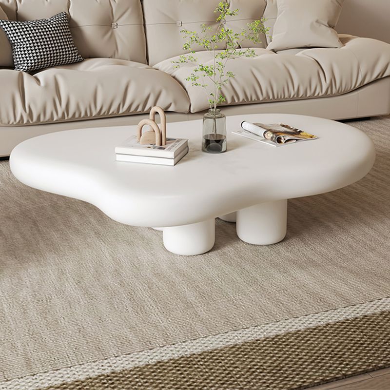 Scandinavian Free Form Coffee Table Wooden 4 Legs Cocktail Table