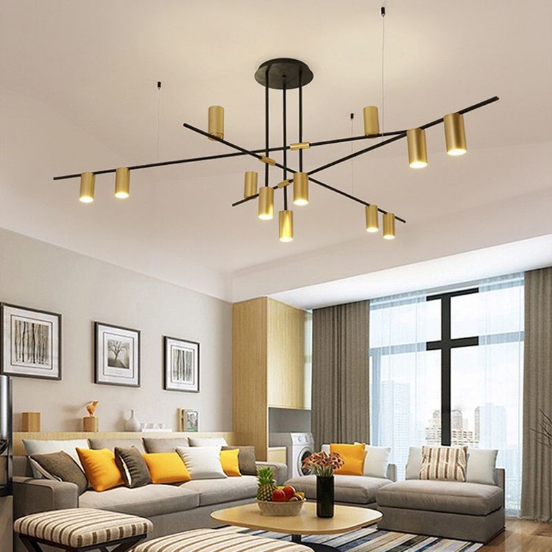 Modern Geometric Island Pendant Lights Metal Multiple-Light Island Pendant Lights