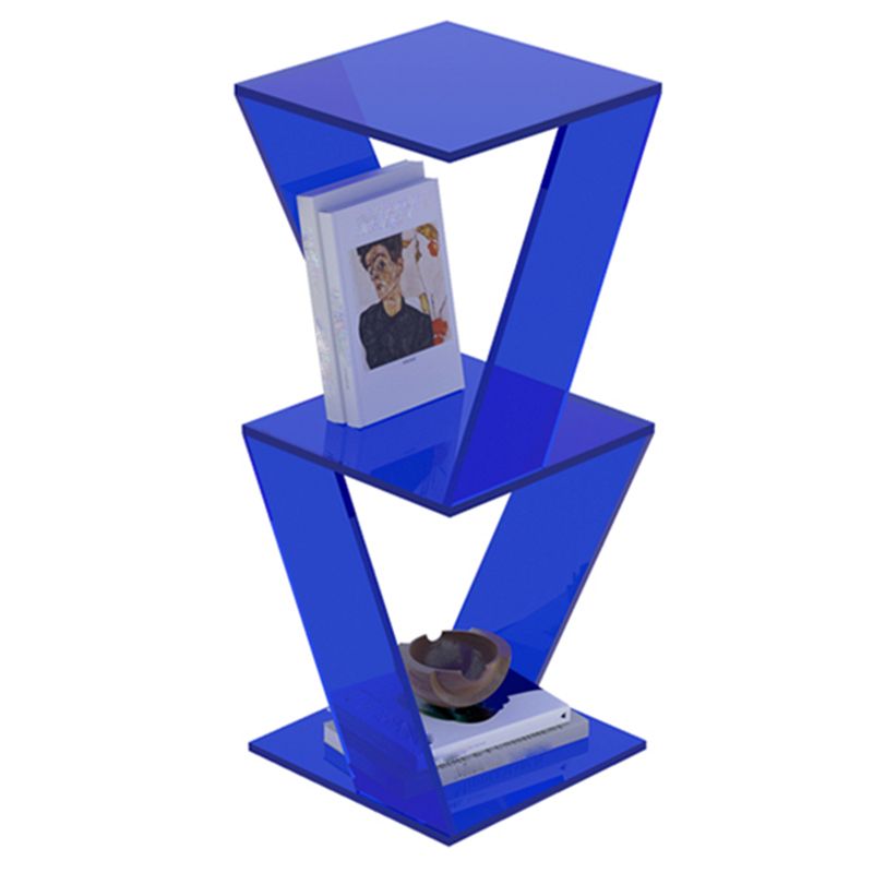 Contemporary Closed Back Vertical Bookshelf Acrylic Bookcase for Home Office