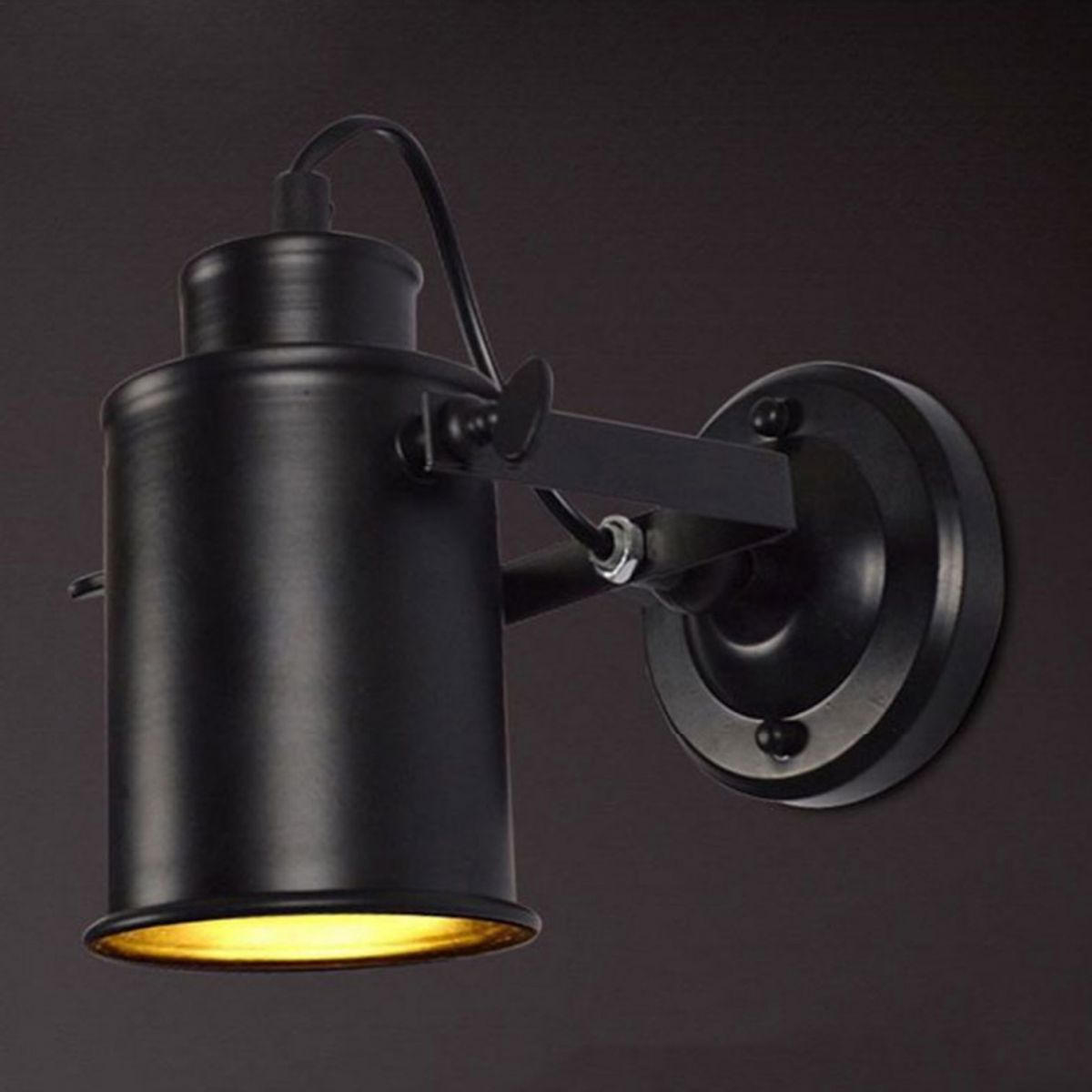 Industrial Metal Wall Lamp Simple Wall Sconce Lighting Fixture for Bedroom