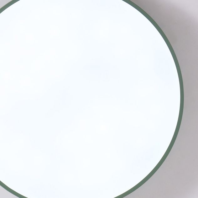 Lampada da soffitto a LED di forma rotonda moderna Macaroon Iron 1 Light Flush Mount per sala da pranzo