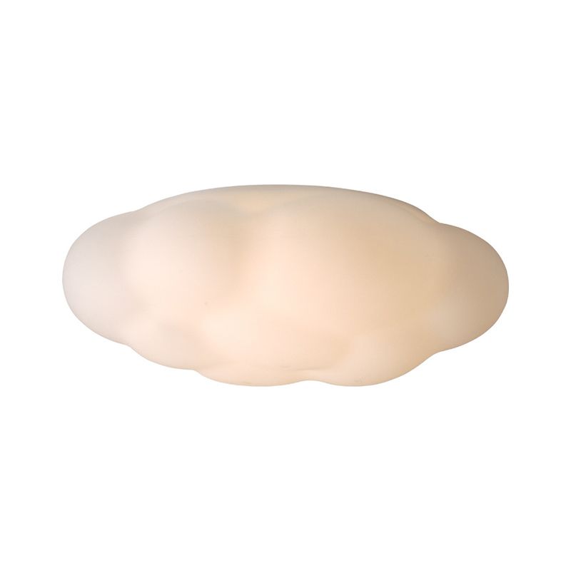 Single Modern White Flush Mount Lighting Acrylic LED Ceiling Light for Bedroom