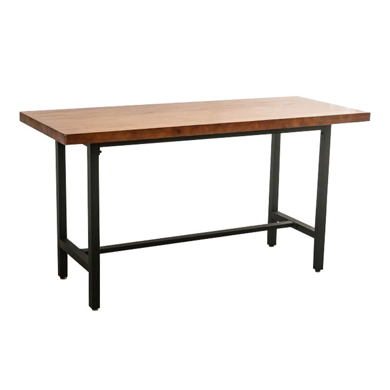 Industrial 1/2/9 Pieces Solid Wood Bar Table Set Rectangular Counter Set for Home Use