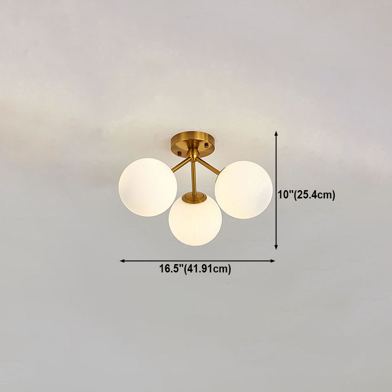 Glass Round Ceiling Mount Light Minimalist-Style Flush Mount Ceiling Light Fixture