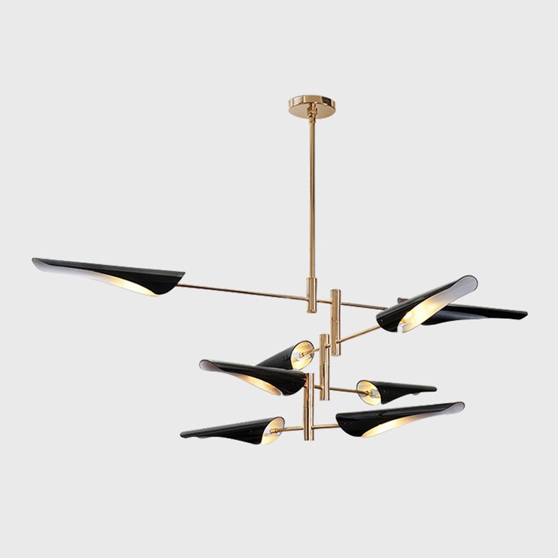 Modern Style Metal Chandelier Light Plane Shade Pendant Light for Living Room