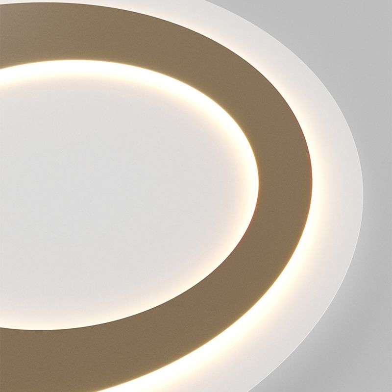Round LED Wall Lamp 1-Light Modern Wall Mount Lamp with Acrylic Shade for Bedroom
