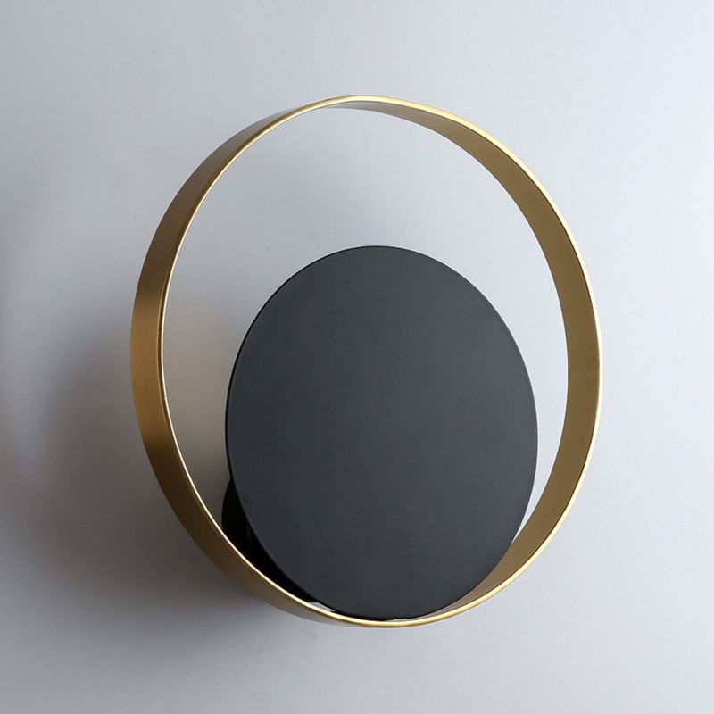 Electroplate Iron Single Wall Lamp in Modern Artistic Style Circular Indoor Wall Sconce