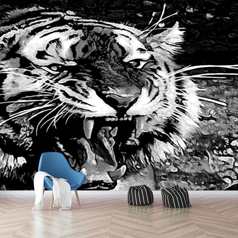 Animal Illustration Mural Wall Covering Eco-friendly Wallpaper for Bedroom