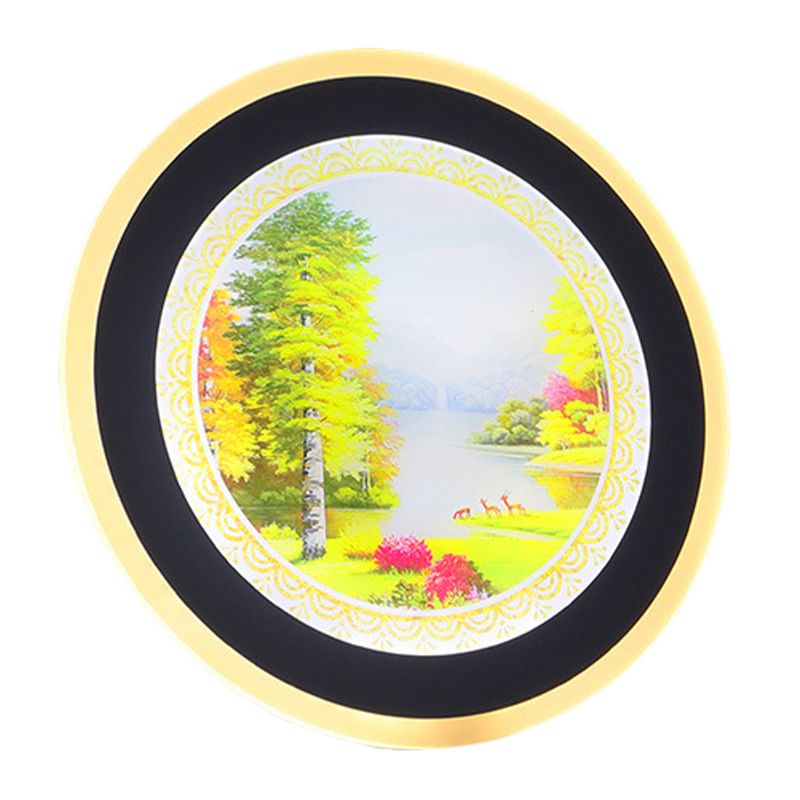 Acrylique Tree ronde Murdage Éclairage Nordique LED Murale LED Lampe en jaune / bleu pour le salon