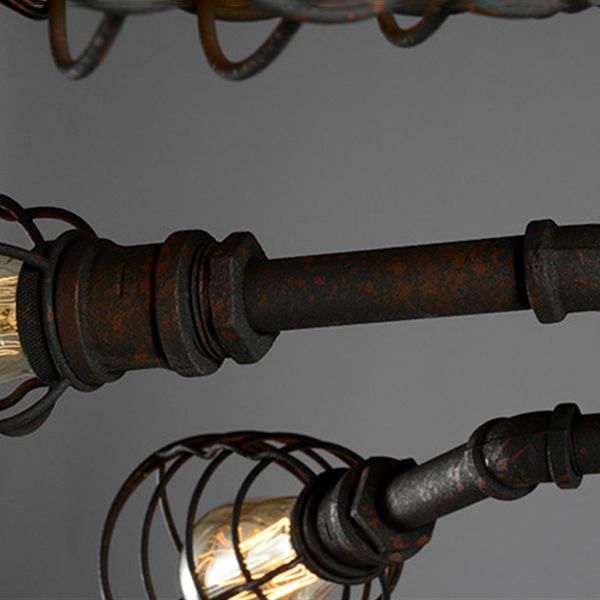 Industrial Flush Mount Light Fixture Multi - Testa Massimale Montato Lampada con Metal Shade