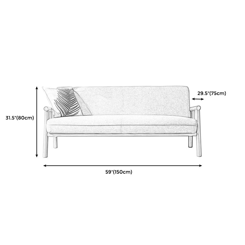 Loose Sofa Back Cotton Sofa 28.7"W with Pillow Top Arm for Living Room