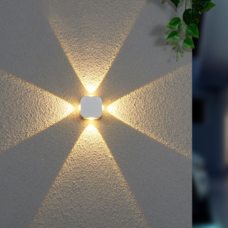 Square Shape Metal Wall Lighting Modern Style Multi Lights Wall Mounted Lighting