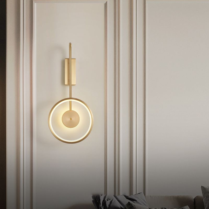 Post-Modern Wall Sconce Copper LED Sconce Lighting for Bedroom