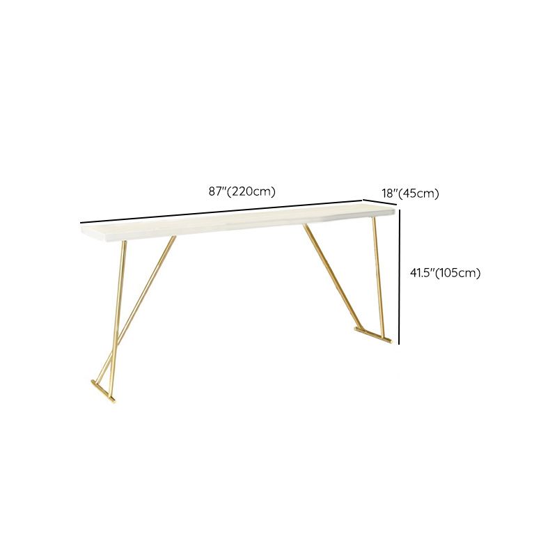 Glam Bar-height Table with Gold Base 41.3-inch Height Table Top Bar Table
