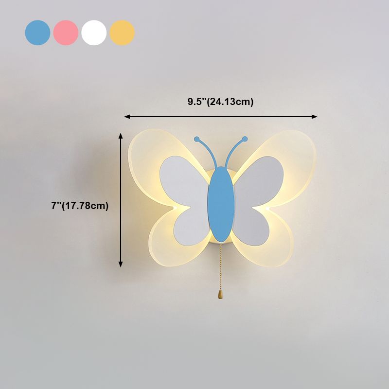 Unique Shape Metal Wall Sconce Kid Style 2 Lights Wall Mount Lighting