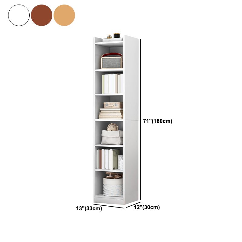 Closed Wood Bookcase Modern Minimalist Home Living Room Corner Bookshelf
