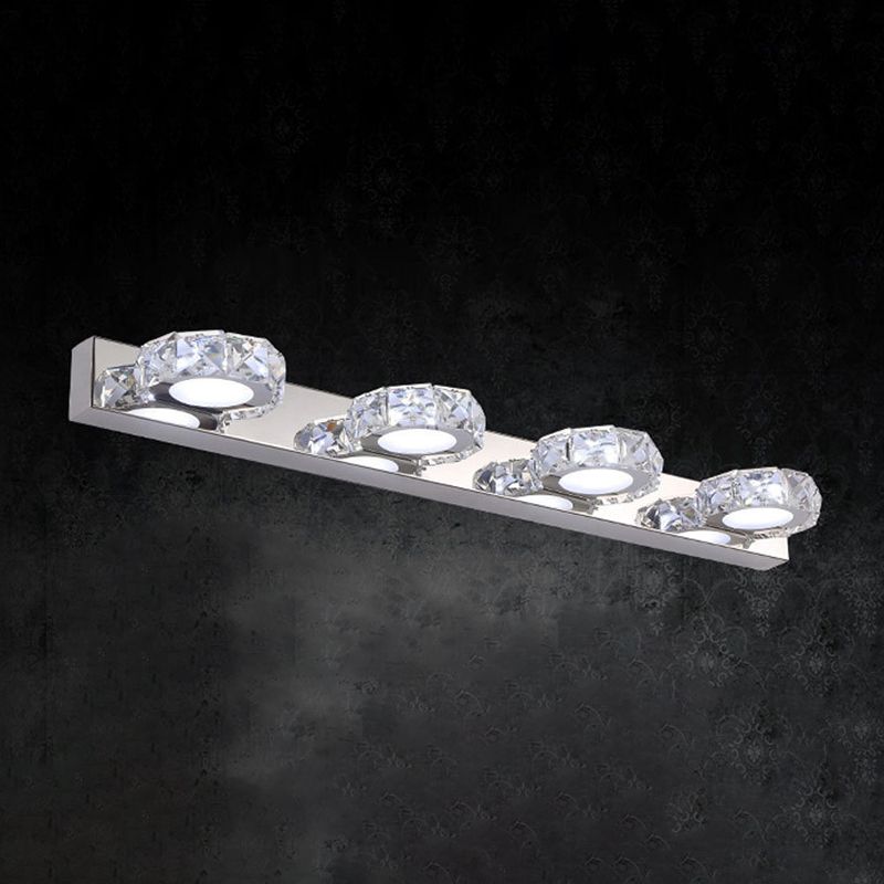 Circles Wall Lighting Fixture Minimalist Style Crystal Clear Wall Mounted Light Fixture