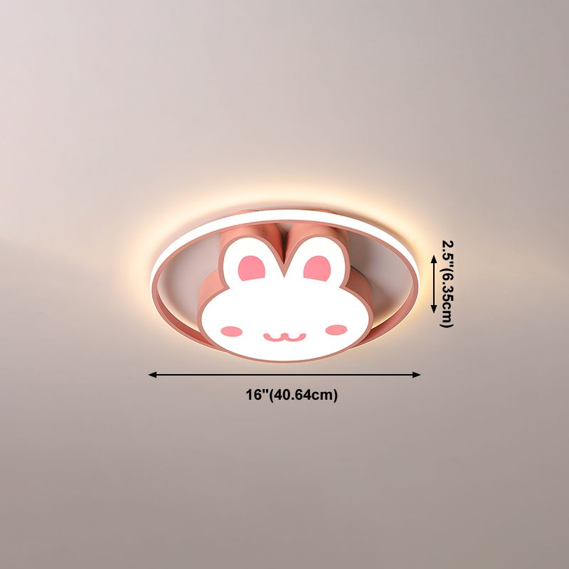 Lovely Rabbit LED Ceiling Lights Simplicity Style Bedroom Kid's Room Flush-mount Lamp