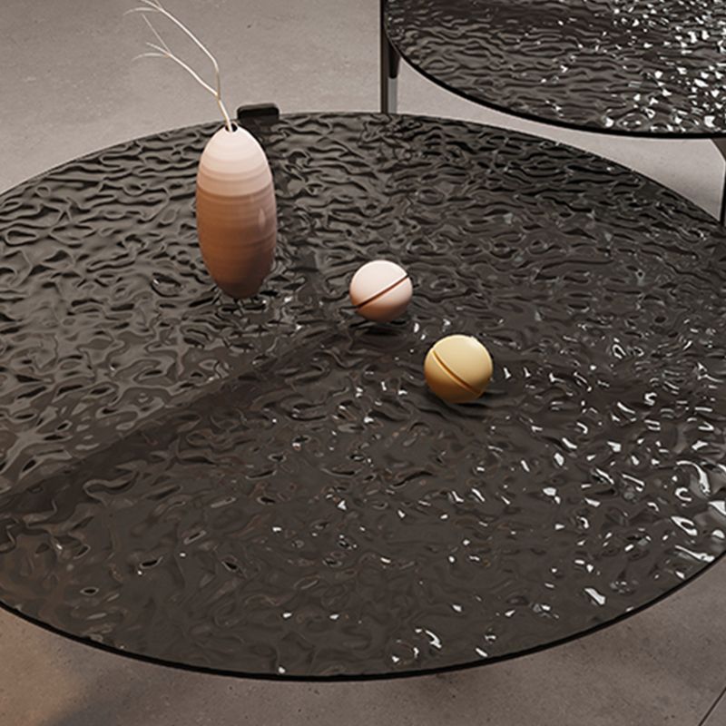 Contemporary Cocktail Table 3 Legs Glass Coffee Cocktail Table