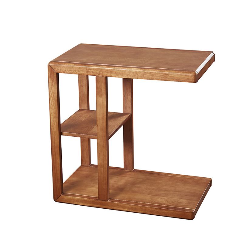 Modern Solid Wood End Table Rectangular Corner Table for Living Room