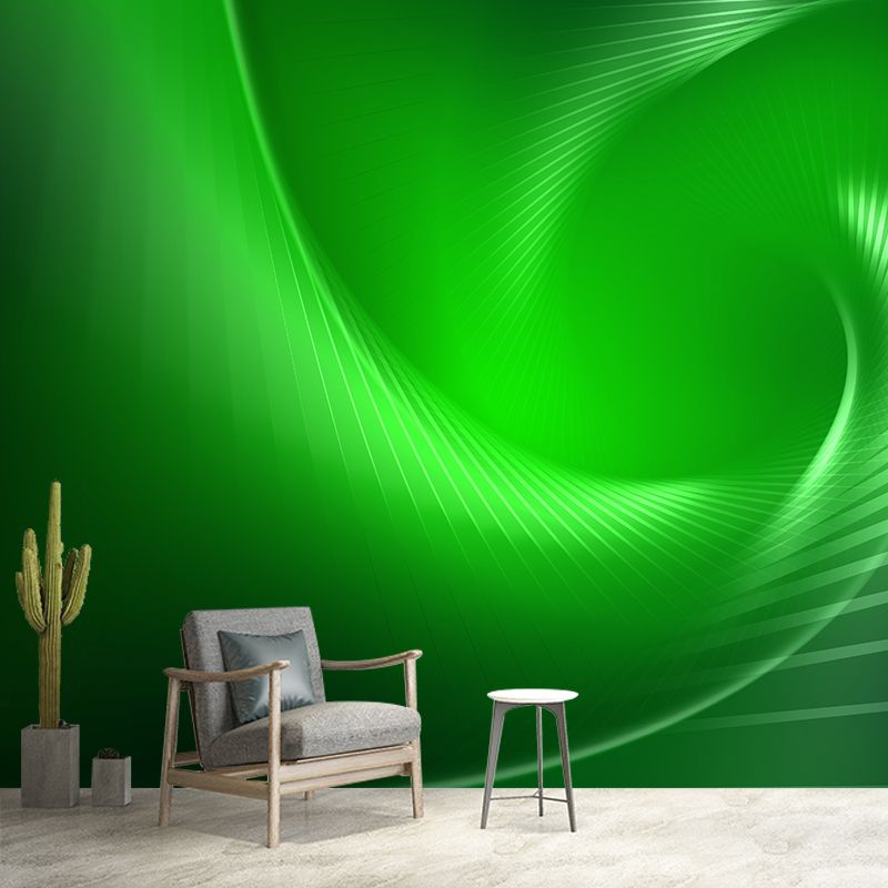 Modern Abstract Illustration Wall Mural Mildew Resistant Wall Decor for Living Room