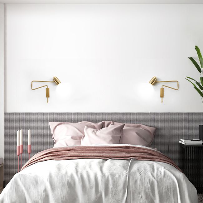 Metalen geometrische schaduwmuuronderdelen in moderne stijl zwenkarmwandverlichting