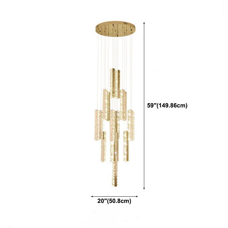 Kit de luz colgante posmoderna Luz de techo de cristal para sala de estar para sala de estar