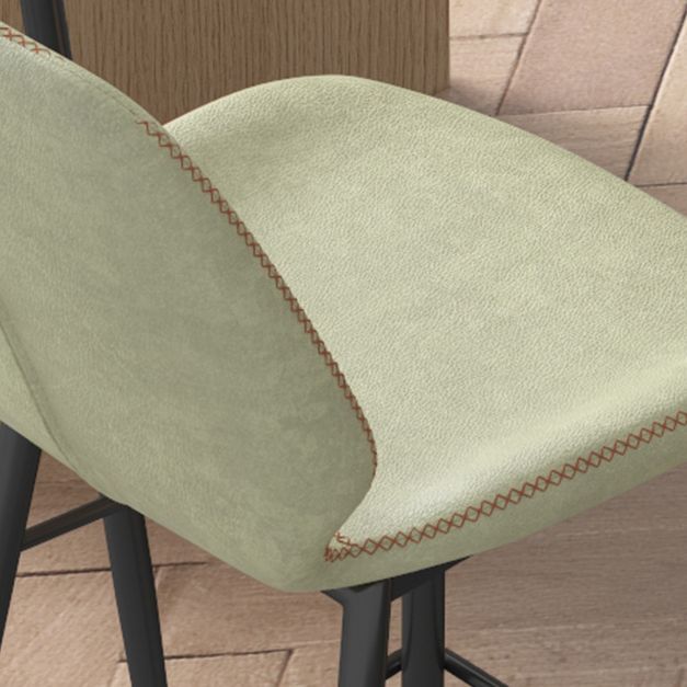 Living Room Industrial Counter Chair Footrest Bucket PU Leather Bar-stools