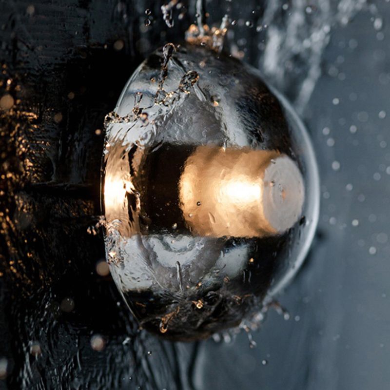 Simple Round Wall Sconce Waterproof LED Sconce Light Fixture for Courtyard