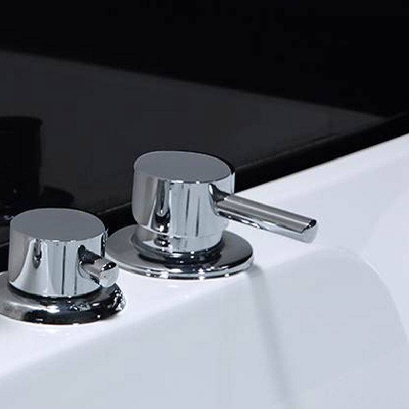 Modern Rectangular Bath Tub Bathroom Soaking with Center Drain Tub