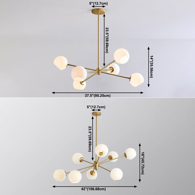 Nordisch moderne einfache leichte Luxusstil Anhänger Kronleuchter Licht für Wohnzimmer