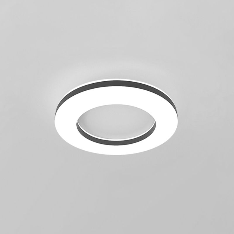 Acrylic Circular LED Flush Mount in Modern Simplicity Lacquered Iron Ceiling Light for Bedroom