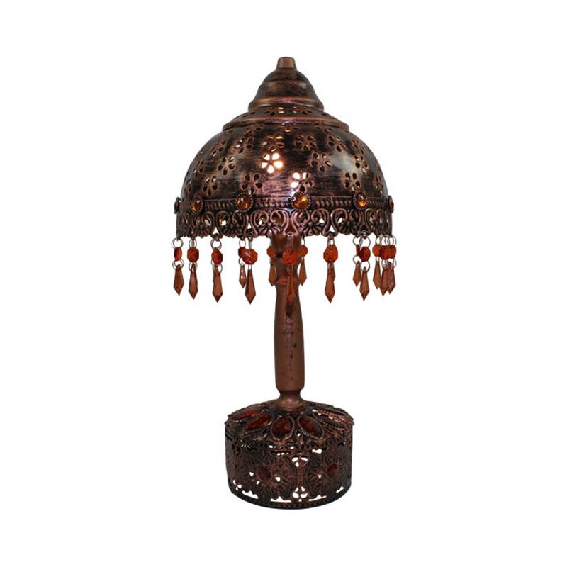 Bol d'éclairage en cuivre en cuivre en métal 1 lampe de table de nuit art déco pour le salon