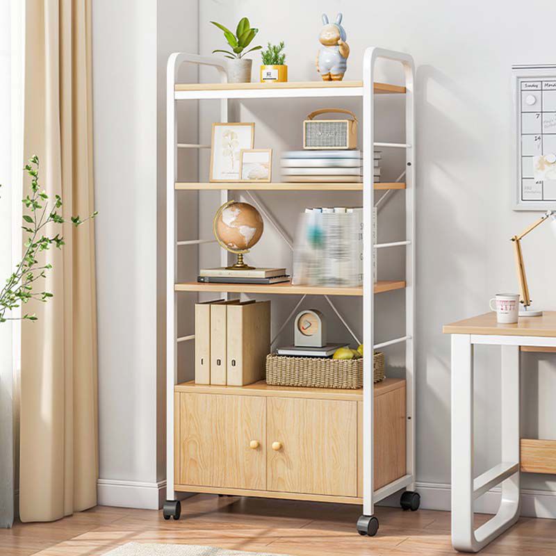 Wood Etagere Bücherregal zeitgenössisches Open Back -Bücherregal für das Heimbüro