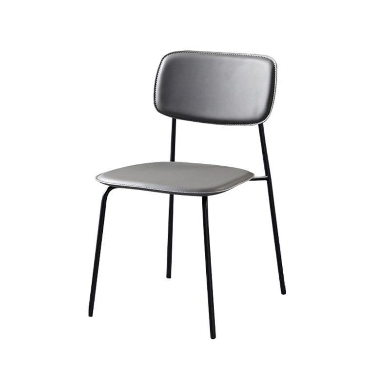 La salle à manger contemporaine en métal préside la chaise de salle à manger à dossier ouvert sans bras pour un usage domestique