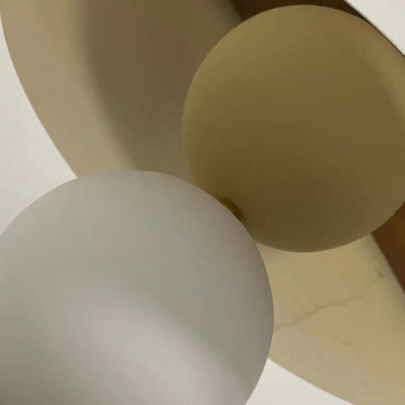 Nuits rondes en métal et lampe de style simplicité Lumière avec base en marbre